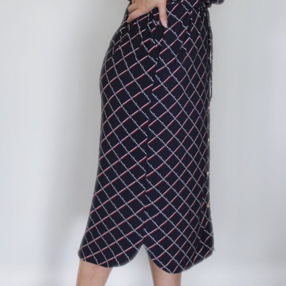 Ralph Lauren Geometric-Print Long-Sleeve Jersey Shirtdress Sz L - Picture 4 of 13